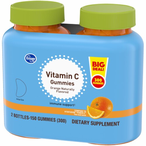 Kroger® Vitamin C Gummies Orange 282mg BIG DEAL! Perspective: bottom
