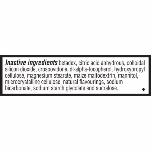 Kroger® Allergy Dissolve Tablets Cetirizine HCl Orange Flavored Perspective: bottom