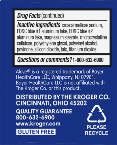 Kroger® Naproxen Sodium PM Caplets Perspective: bottom