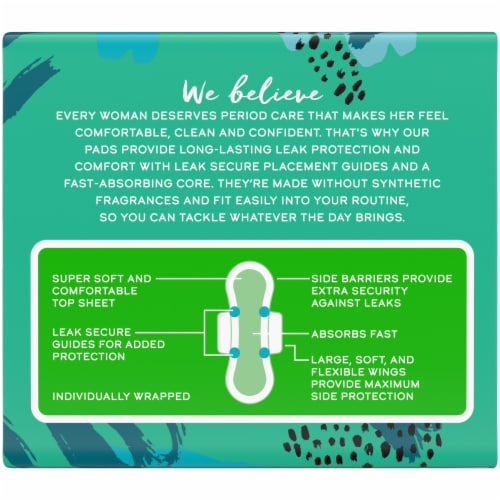Kroger® Ultra Thin Size 2 Unscented Long Super Pads with Wings Perspective: bottom