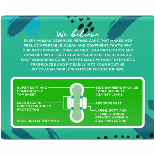 Kroger® Ultra Thin Pads with Wings Long Super Size 2 Unscented Perspective: bottom