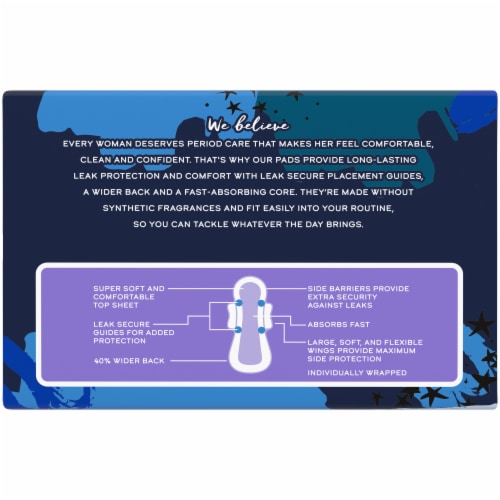 Kroger® Ultra Thin Pads with Wings Extra Heavy Overnight Size 5 Unscented Perspective: bottom