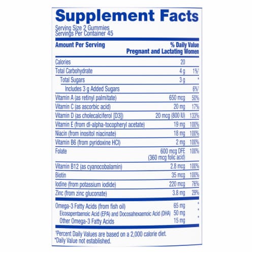Kroger® Prenatal Vitamin Gummies Raspberry Lime Perspective: bottom
