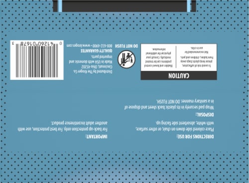 Kroger® Soft Underpads Moderate Absorbency, Large Waterproof Moisture Barrier Perspective: bottom