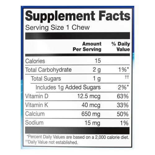 Kroger® Calcium Chews Caramel 650mg Perspective: bottom