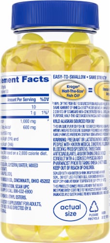 Kroger® Fish Oil Wild Alaskan Softgels 1000mg Perspective: bottom