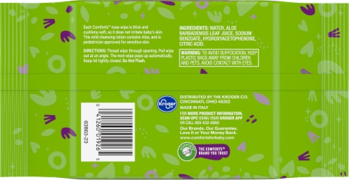 Comforts™ Fragrance Free Face & Nose Wipes Perspective: bottom