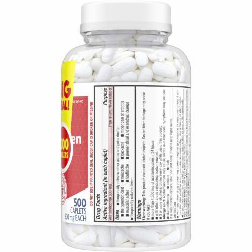 Kroger® Extra Strength 500 mg Acetaminophen Caplets Twin Pack Perspective: bottom
