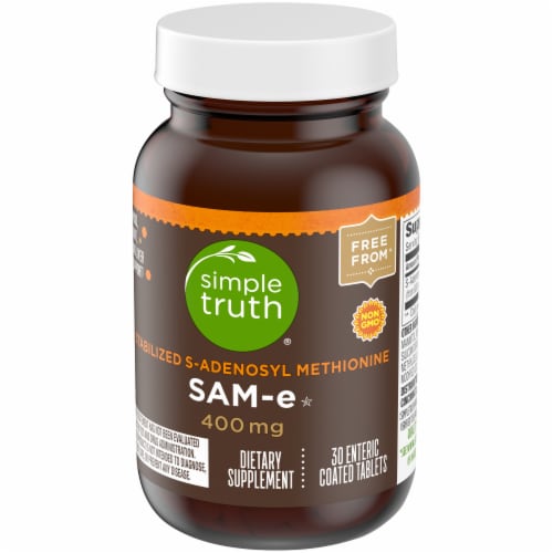 Simple Truth® SAM-e (Stabilized S-Adenosyl Methionine) Tablets 400mg Perspective: bottom