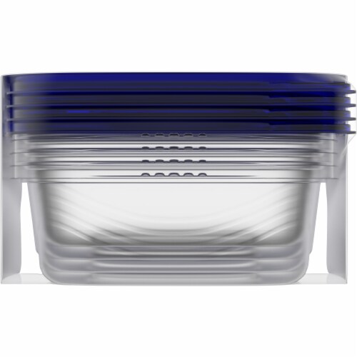 Kroger Home Sense Rectangle BPA-Free Plastic Snap Seal Food Storage Container - 4 pack Perspective: bottom