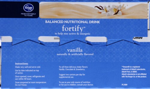 Kroger® Fortify Vanilla Balanced Nutritional Drink Perspective: bottom