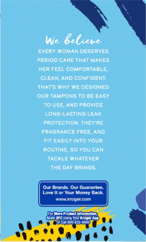 Kroger® Unscented Regular Plastic Tampons Perspective: bottom
