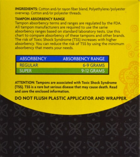 Kroger® Regular Unscented Compact Tampons Perspective: bottom