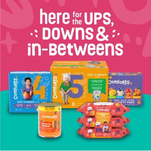 Comforts™ Day & Night 3T-4T Girls Training Pants Perspective: bottom