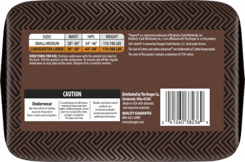 Kroger® L/XL Maximum Absorbency Underwear for Men Perspective: bottom