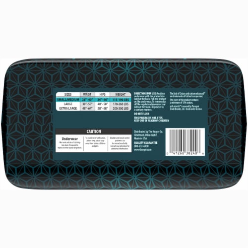 Kroger® S/M Unisex Overnight Incontinence Underwear Perspective: bottom