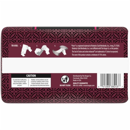 Kroger® Regular Length Moderate Absorbency Women's Incontinence Pads Perspective: bottom