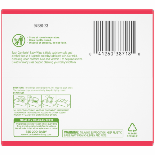 Comforts™ Fragrance-Free Baby Wipes Multipack Perspective: bottom