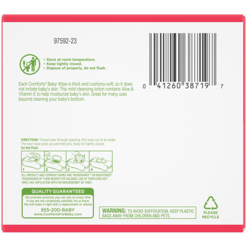 Comforts® Clean & Fresh Scent Baby Wipes Flip-Top Packs Perspective: bottom