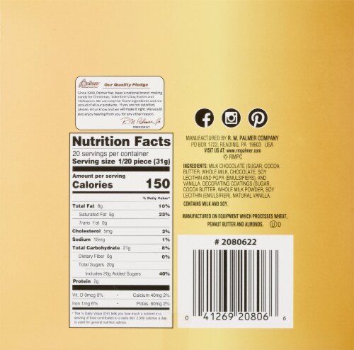 Palmer® Hollow Milk Chocolate Football Perspective: bottom