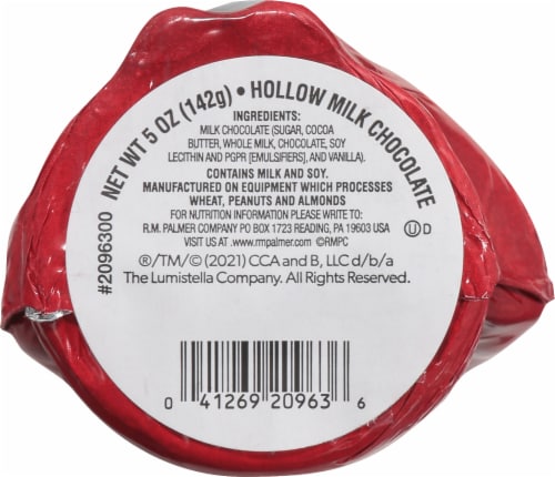 R.M. Palmer Elf on the Shelf Hollow Milk Chocolate Holiday Candy Perspective: bottom