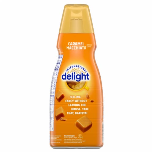 International Delight Caramel Macchiato Coffee Creamer Bottle Perspective: bottom