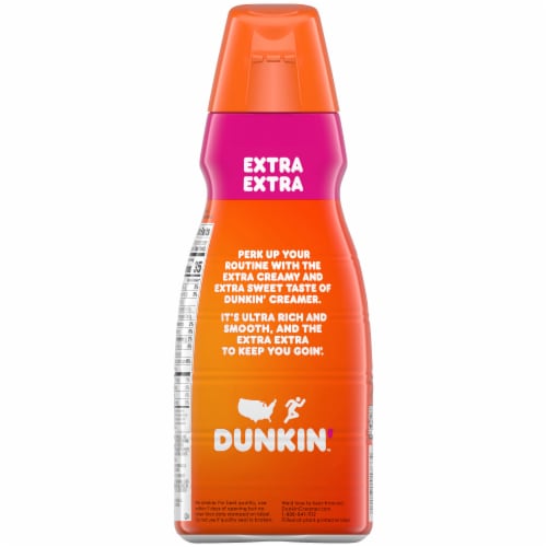 Dunkin' Extra Extra Coffee Creamer Perspective: bottom