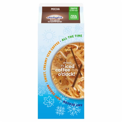 International Delight® Less Sugar Mocha Light Iced Coffee Carton Perspective: bottom