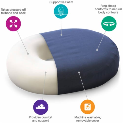 Mabis Healthcare Donut Seat Cushion Navy Blue Foam Bed Accessories 513 8016 2400 1 Ct 1 ct Fred Meyer