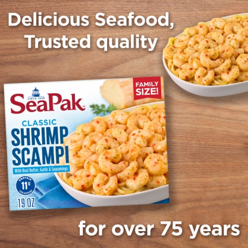 SeaPak Garlic, Seasonings and Real Butter Shrimp Scampi Perspective: bottom