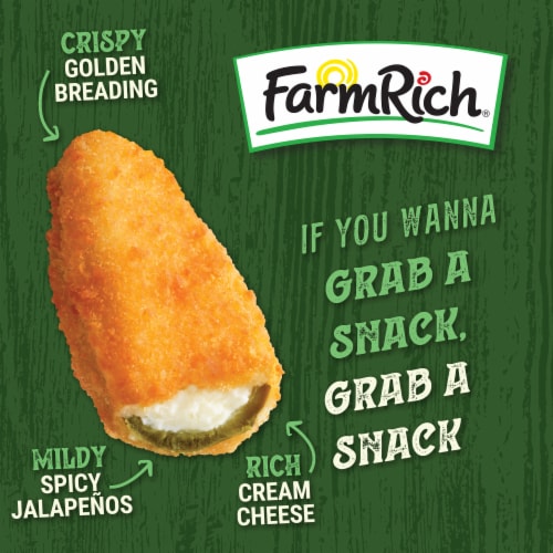 Farm Rich Breaded Cream Cheese Stuffed Jalapeno Peppers Perspective: bottom