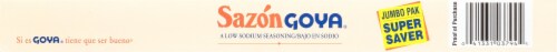 Sazon Goya® Low Sodium Coriander & Annatto Seasoning Perspective: bottom