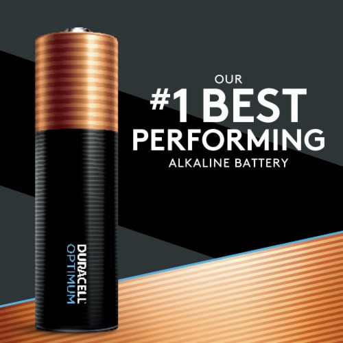 Duracell® Optimum Alkaline AA Batteries Perspective: bottom