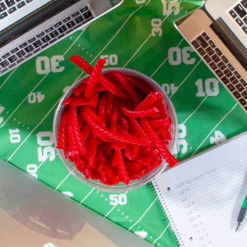 Red Vines Bulk Jar Original Red Licorice Candy Twists Perspective: bottom
