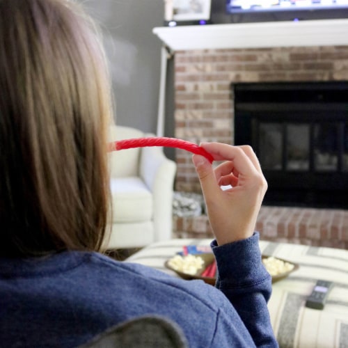 Red Vines King Size Tray Original Red Licorice Candy Twists Perspective: bottom