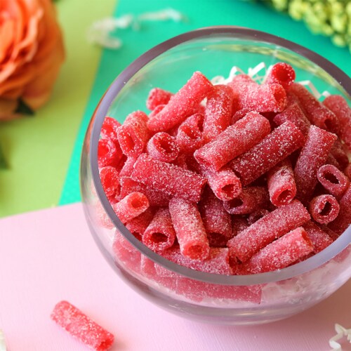 Sour Punch Chewy Strawberry Fruit Flavored Candy Bites Perspective: bottom