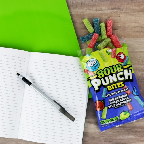 Sour Punch King Size Assorted Flavors Candy Bites Perspective: bottom