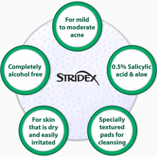 Stridex Sensitive with Aloe Soft Touch Pads Perspective: bottom