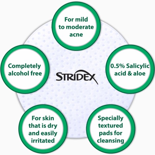 Stridex® Sensitive with Aloe Soft Touch Pads Perspective: bottom