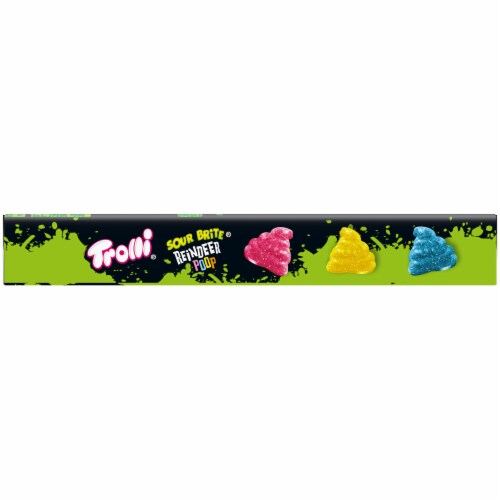 Trolli Sour Bite Reindeer Poop Sour Gummi Candy Perspective: bottom