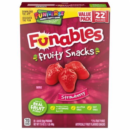 Funables™ Strawberry Fruity Snacks Perspective: bottom
