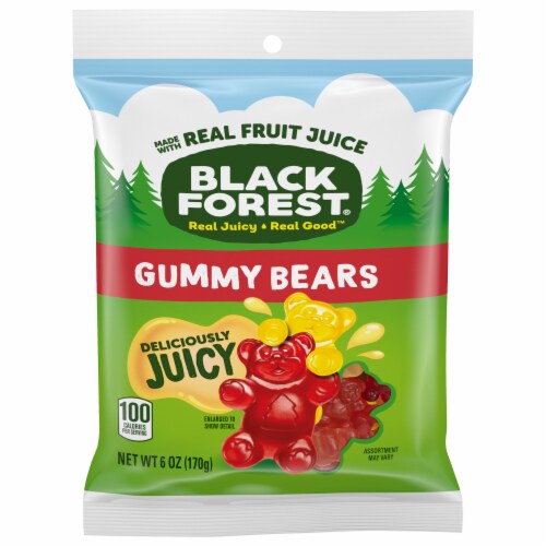 Black Forest Gummy Fruit Flavor Bears Bag Perspective: bottom