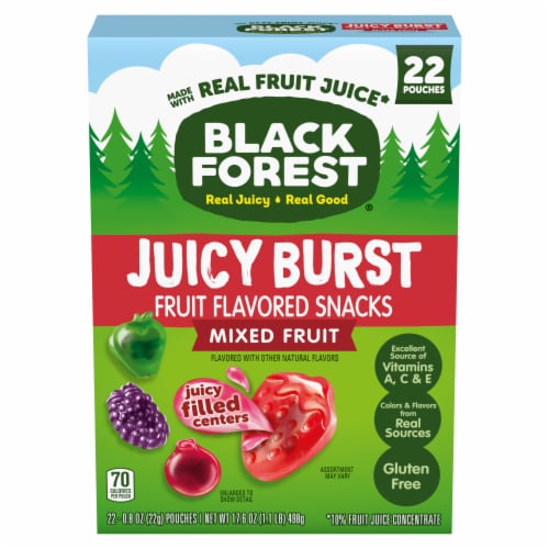 Black Forest Juicy Burst Mixed Fruit Flavored Snacks Perspective: bottom
