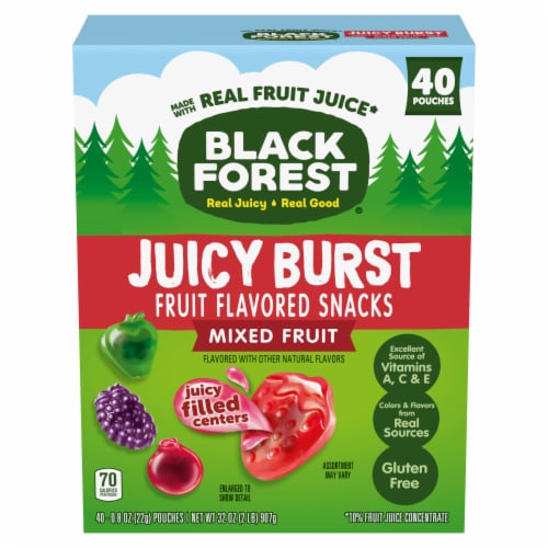 Black Forest Juicy Burst Mixed Fruit Flavored Snacks Perspective: bottom