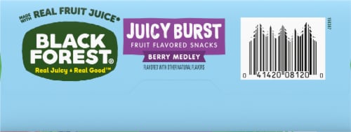 Black Forest® Juicy Burst Berry Medley Fruit Snacks Perspective: bottom