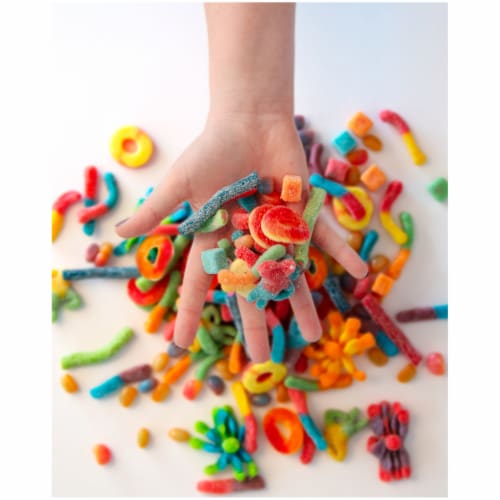 Trolli Very Berry Sour Brite Crawlers Gummi Candy Perspective: bottom