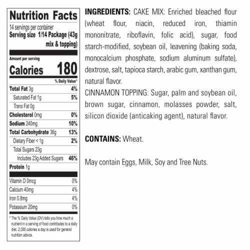 Krusteaz® Cinnamon Swirl Crumb Cake & Muffin Mix Perspective: bottom