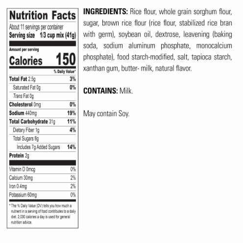 Krusteaz® Gluten Free Buttermilk Pancake & Waffle Mix Perspective: bottom