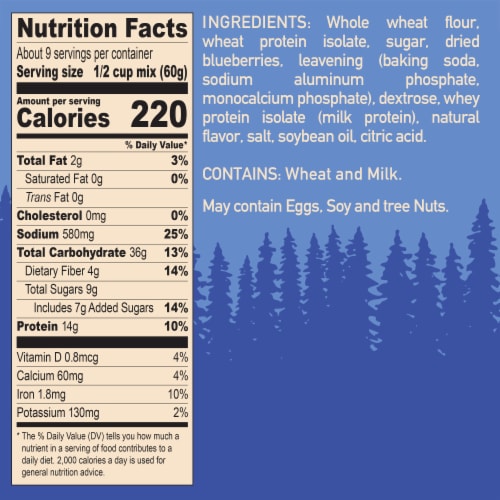 Krusteaz® Protein Blueberry Pancake Mix Perspective: bottom