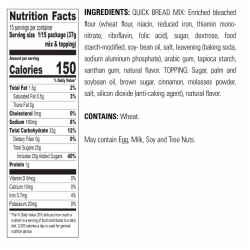 Krusteaz® Cinnamon Swirl Quick Bread Mix Perspective: bottom
